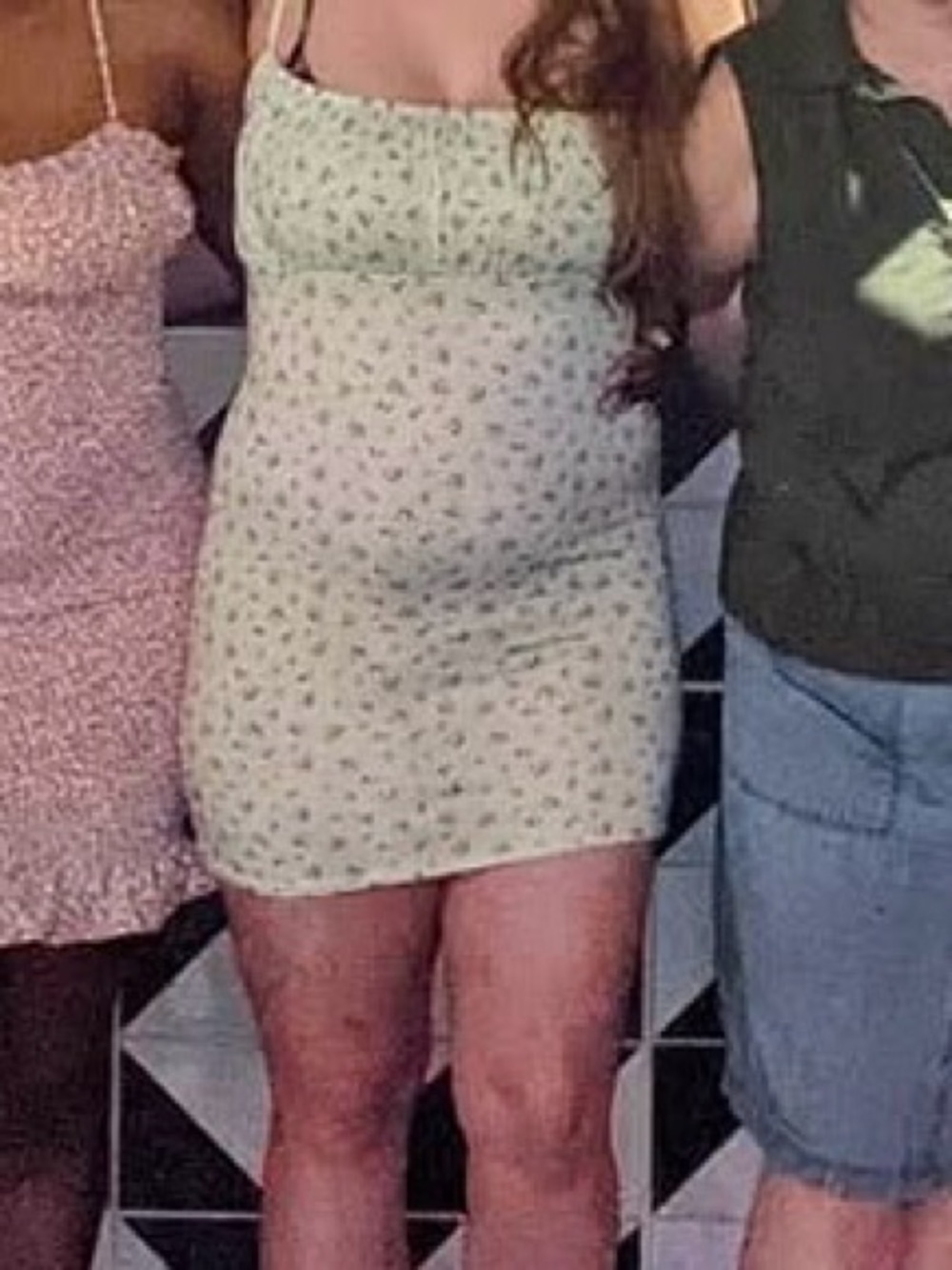 PrettyLittleThing Cream Mint Green Dress